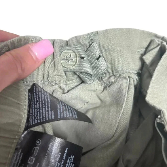 H&M Women's Size 8 Khaki Green Wide-Leg Cargo Pants Casual - Picture 6 of 7